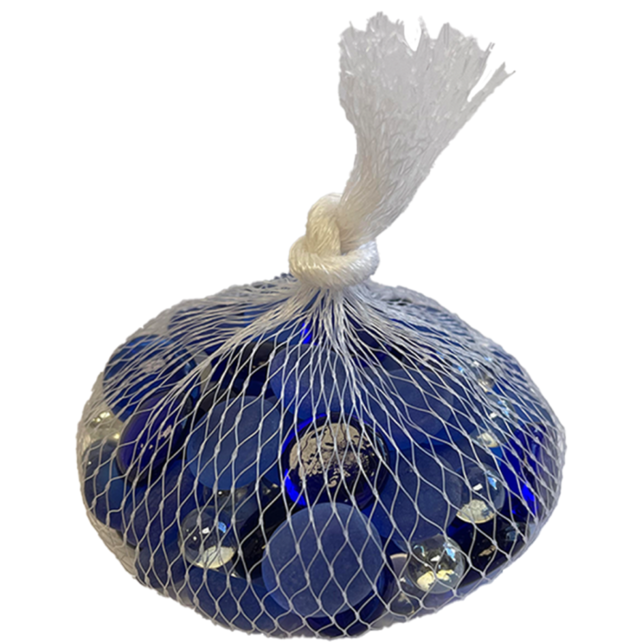 3/8"-3/4" Cobalt/Frosted Flat Glass Nuggets 12oz. Bag for Glass, Mosaics & Many Other Crafts